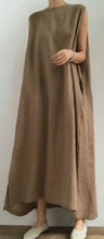 Load image into Gallery viewer, Linen-Blend Pleated Dress