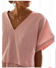 Load image into Gallery viewer, Linen-Blend 2-Pc Pant Set