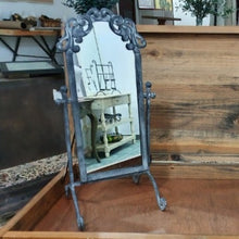 Load image into Gallery viewer, Antique Metal Swivel Vanity Mirror - Row & Oak