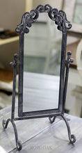 Load image into Gallery viewer, Antique Metal Swivel Vanity Mirror - Row & Oak