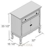 Load image into Gallery viewer, Carved Wood, 2-Door Accent Cabinet - Row & Oak