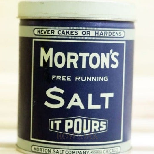 Citron Candle - Vintage Mortons Salt Metal Container