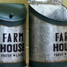 Load image into Gallery viewer, Farm House Metal Canister / Planter - Row & Oak