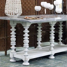 Load image into Gallery viewer, Repurposed Distressed Grey Wooden Console - Row & Oak