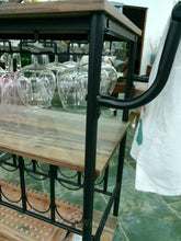 Load image into Gallery viewer, Industrial Wood & Metal Bar Trolley