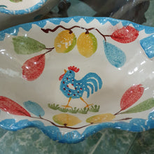 Load image into Gallery viewer, Italian Ceramic Rooster Serving Bowls - Set Of 2