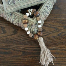 Load image into Gallery viewer, Large Brown Bone Bead Loop - Row & Oak