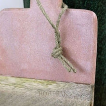 Load image into Gallery viewer, Mauve Marble And Wooden Cutting Board