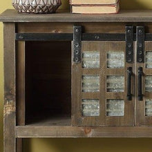 Load image into Gallery viewer, Metal & Wood Distressed Console