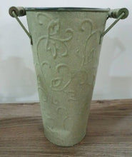 Load image into Gallery viewer, Pale Green Metal Stem Container - Row & Oak