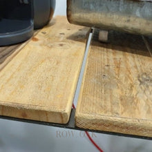 Load image into Gallery viewer, Reclaimed Wood & Metal Console On Wheels