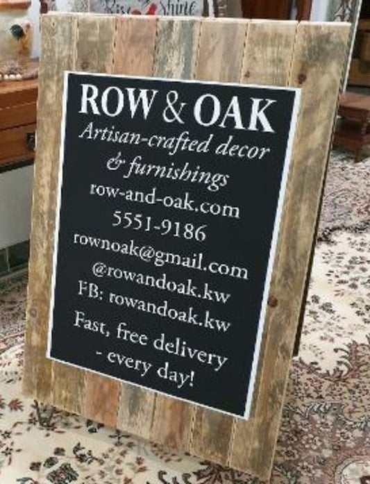 Recycled Wood Sandwich Board - Row & Oak
