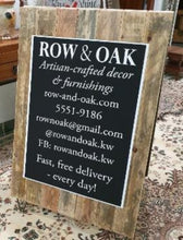 Load image into Gallery viewer, Recycled Wood Sandwich Board - Row & Oak