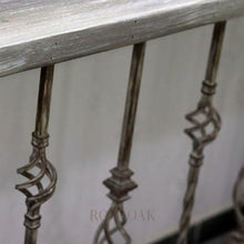 Load image into Gallery viewer, Repurposed Wood and Metal Spindle Console - Grey - Row & Oak