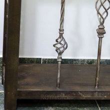 Load image into Gallery viewer, Repurposed Wood and Metal Spindle Console - Walnut - Row & Oak