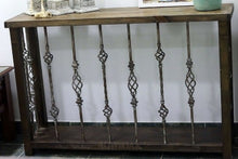 Load image into Gallery viewer, Repurposed Wood and Metal Spindle Console - Walnut - Row & Oak