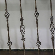 Load image into Gallery viewer, Repurposed Wood and Metal Spindle Console - Walnut - Row & Oak