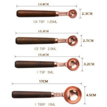 Load image into Gallery viewer, Rose Gold Measuring Spoon Set