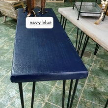 Load image into Gallery viewer, Scandi-Style Wood Console Table Navy Blue