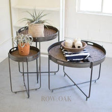 Load image into Gallery viewer, Seagrass & Metal Tables