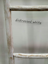 Load image into Gallery viewer, Teak Wood Display Ladder - Tall Distressed White