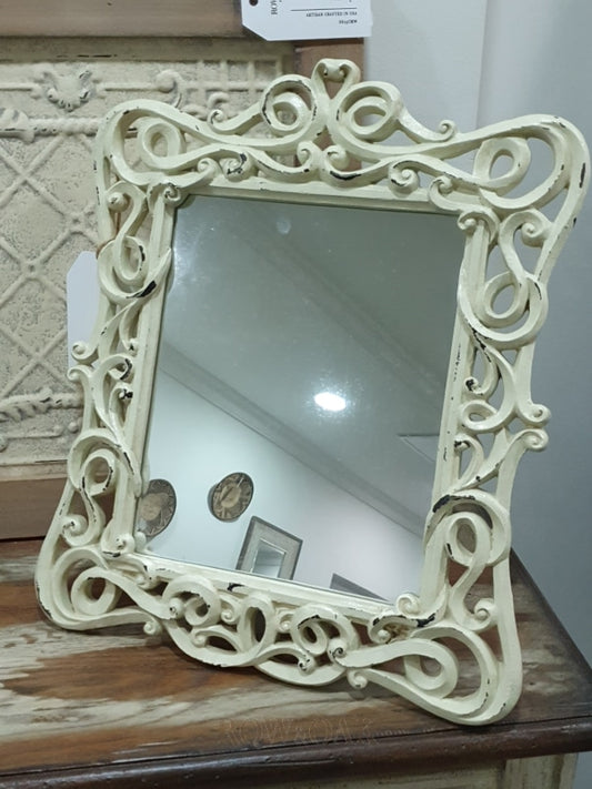 Vintage Cream Vanity Mirror