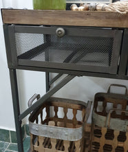 Load image into Gallery viewer, Wood & Metal 3-Drawer Console