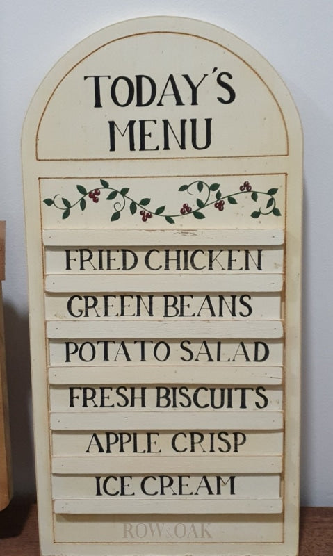 Wooden Country Menu Sign