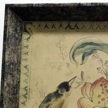 Load image into Gallery viewer, Wooden Tray with Birds and Flowers - Row & Oak