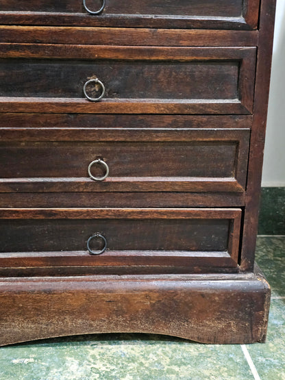 Rustic 16-Drawer Cabinet