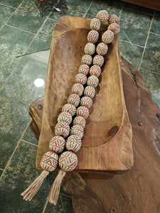 Strand of Wooden "Terracotta" Beads