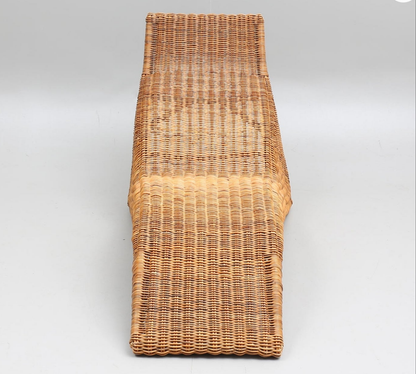 Rattan 'Karlskrona' Chaise Longue by Karl Malmvell, 1998