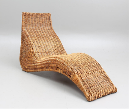 Rattan 'Karlskrona' Chaise Longue by Karl Malmvell, 1998