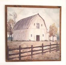 Load image into Gallery viewer, Country Barn Giclee with Wooden Frame