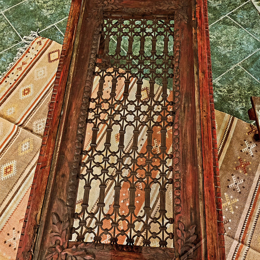 Antique, Hand-Carved Wooden Table