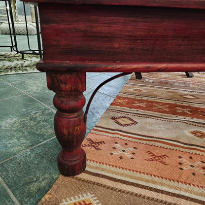 Antique, Hand-Carved Wooden Table