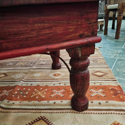 Antique, Hand-Carved Wooden Table