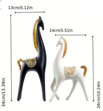 Load image into Gallery viewer, Elegant Horse Figures - Set of Two