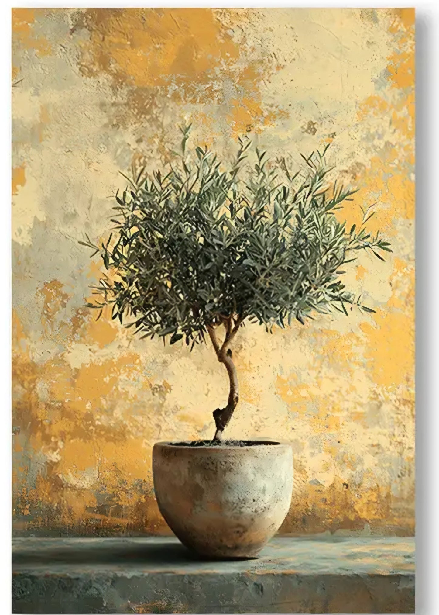 Framed Potted Olive Tree Print