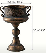 Load image into Gallery viewer, Vintage Metal Flower Vase