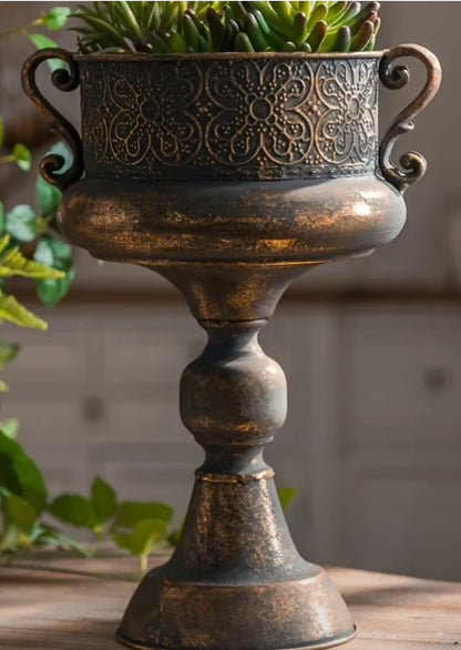 Vintage Metal Flower Vase