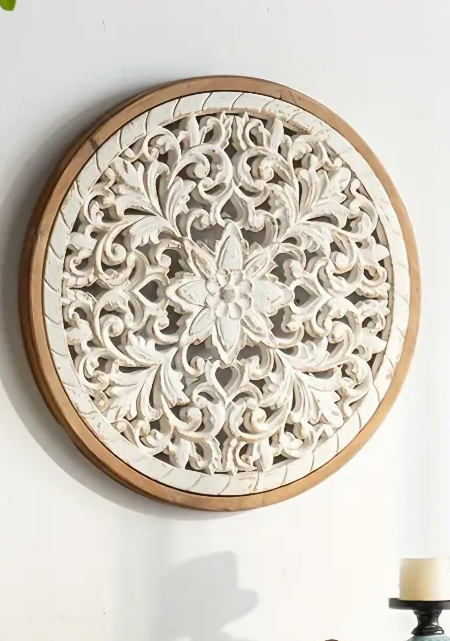 Vintage Wooden Medallion