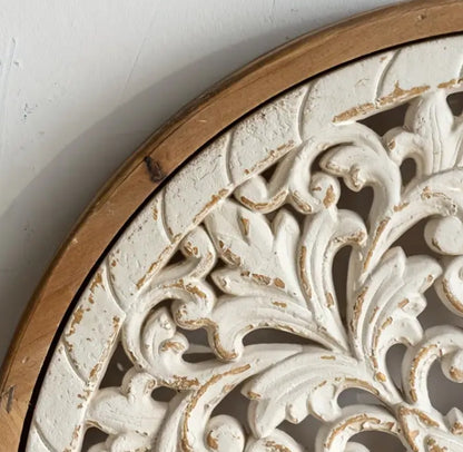 Vintage Wooden Medallion