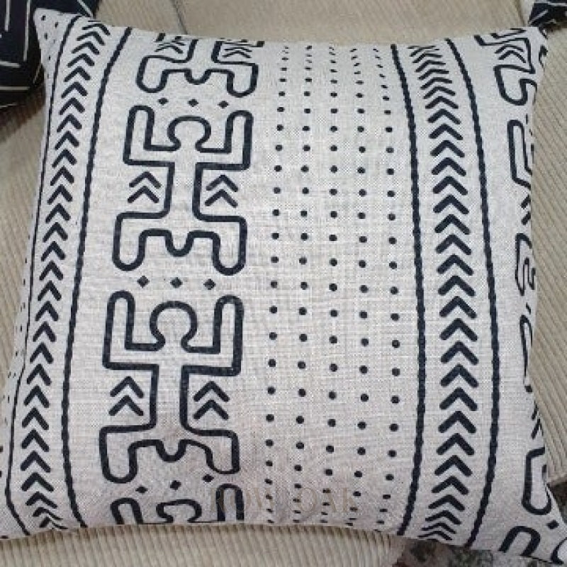 African Mud Cloth-Style Cushions Pattern #5