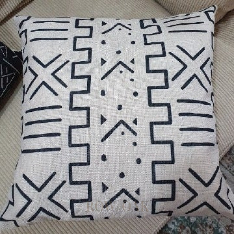 African Mud Cloth-Style Cushions Pattern #7