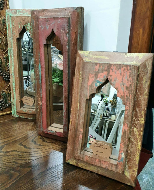 Antique Wood Mirror