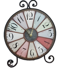 Load image into Gallery viewer, Multi-Colored Victorian Metal Clock