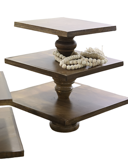 Three-Tier Wooden Server