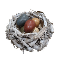 Load image into Gallery viewer, Birch Bird Nest with Delicate Eggs