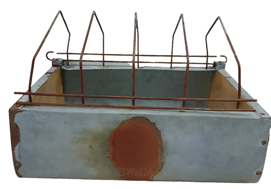 Vintage, Galvanized Metal Plate Holder